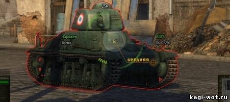 Скачать Прицел с индикацией пробития танков для World of Tanks 0.8.9